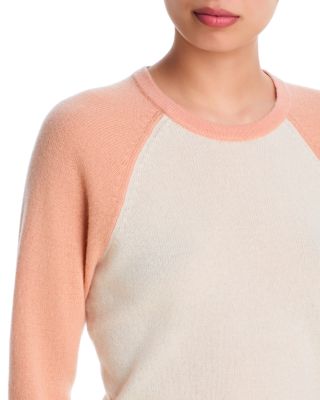 Shrunken Baseball Raglan Cashmere Sweater 