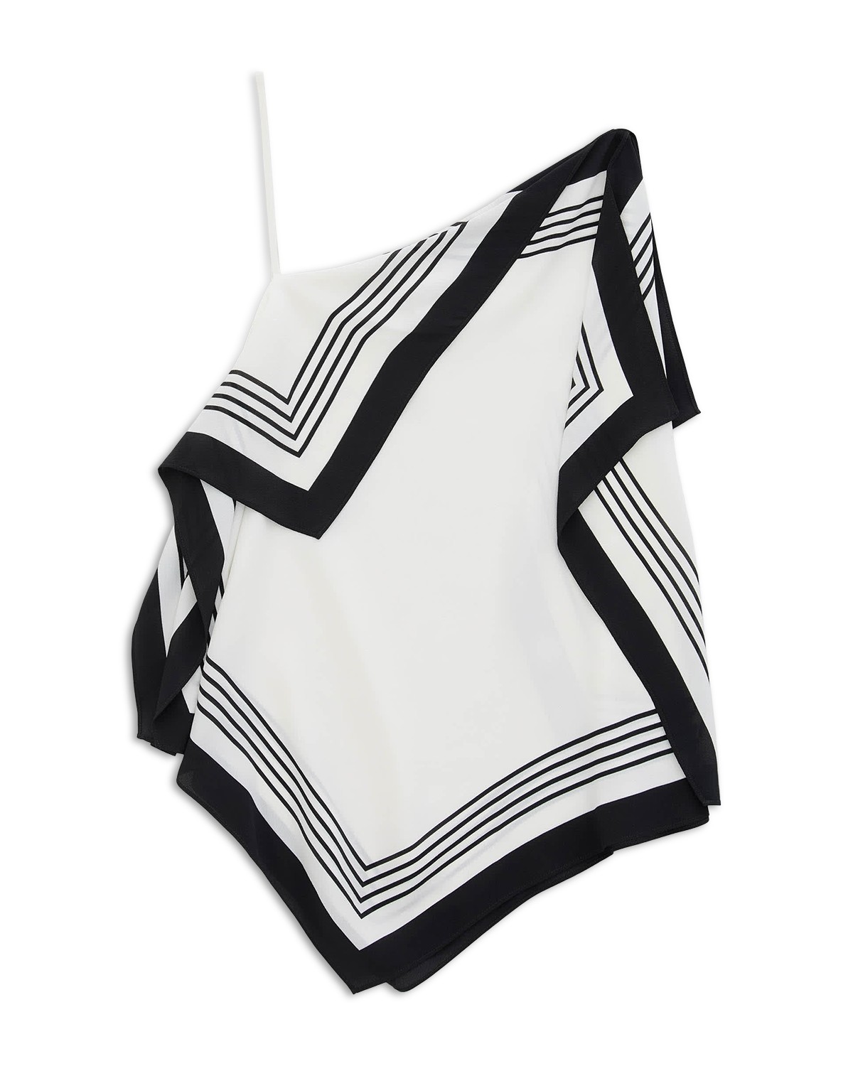 Border Print Scarf Top