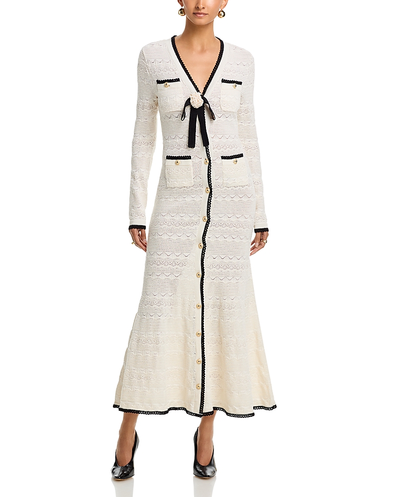 Self-Portrait Pointelle Knit Dress