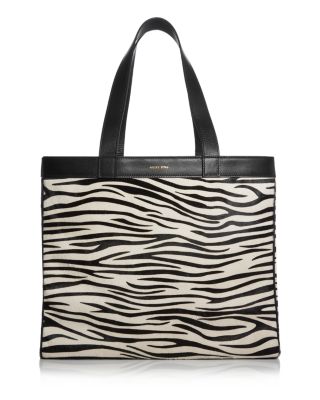 Rio Medium Zebra Print Leather Tote Bag
