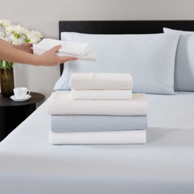 Egyptian Cotton Solid 4 Piece Sheet Set, Queen