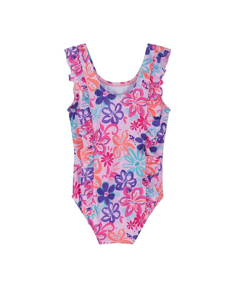 Andy & Evan Girls' Rib Ruffle One Piece - Baby