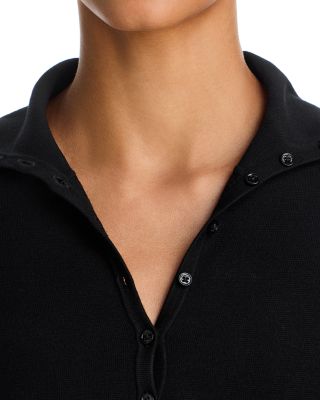 Fitted Polo Cardigan Sweater