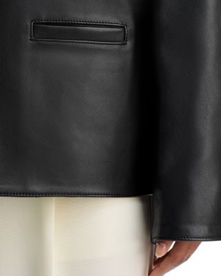 Leather Minimal Biker Jacket