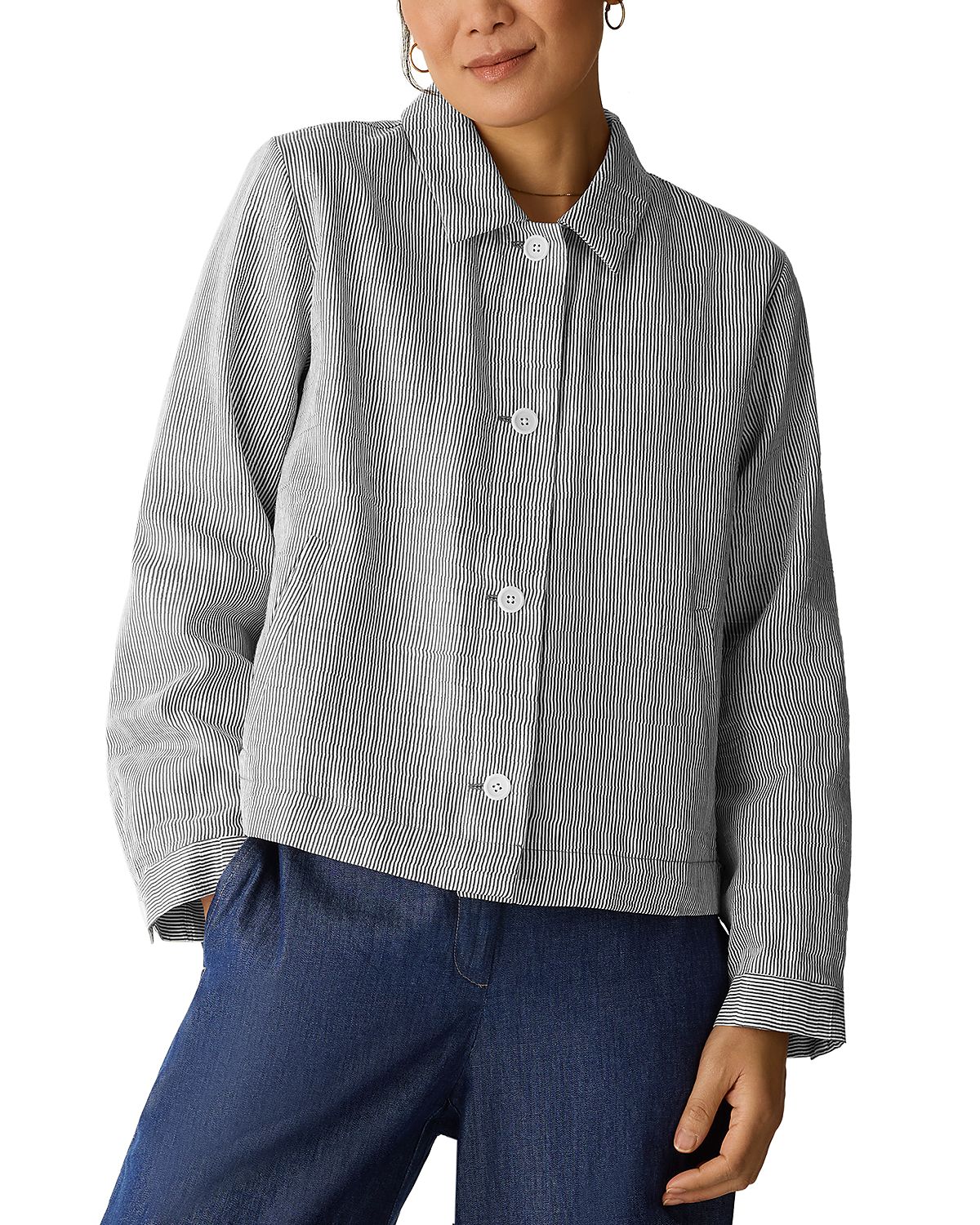 Eileen Fisher Classic Collar A Line Jacket