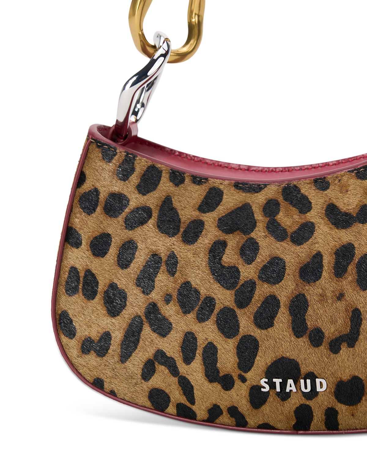Ollie Cheetah Print Calf Hair Shoulder Bag