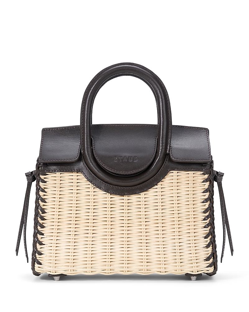 Staud Maude Mini Wicker Carryall Bag