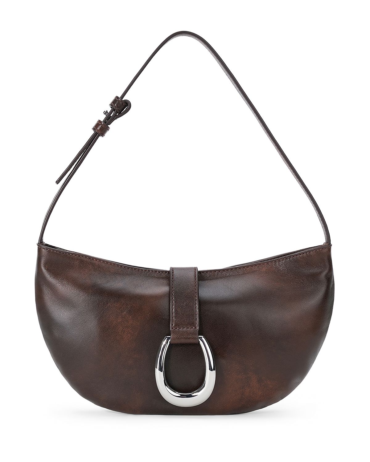 Staud Harlow Crescent Leather Shoulder Bag