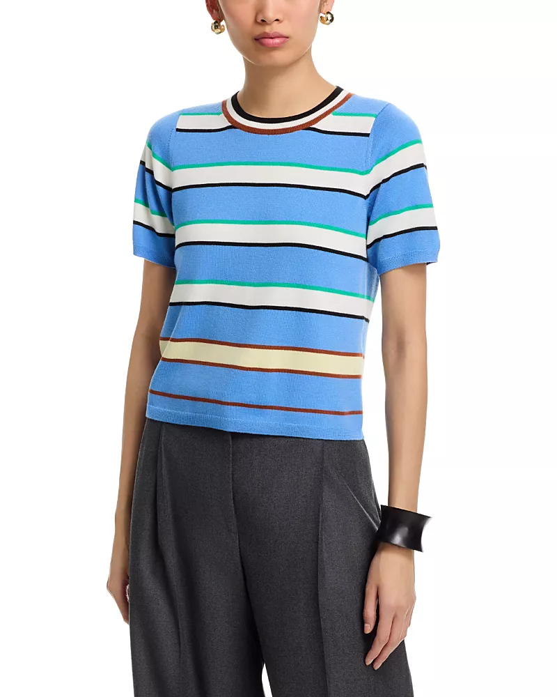 Zankov Striped Short Sleeve Sweater