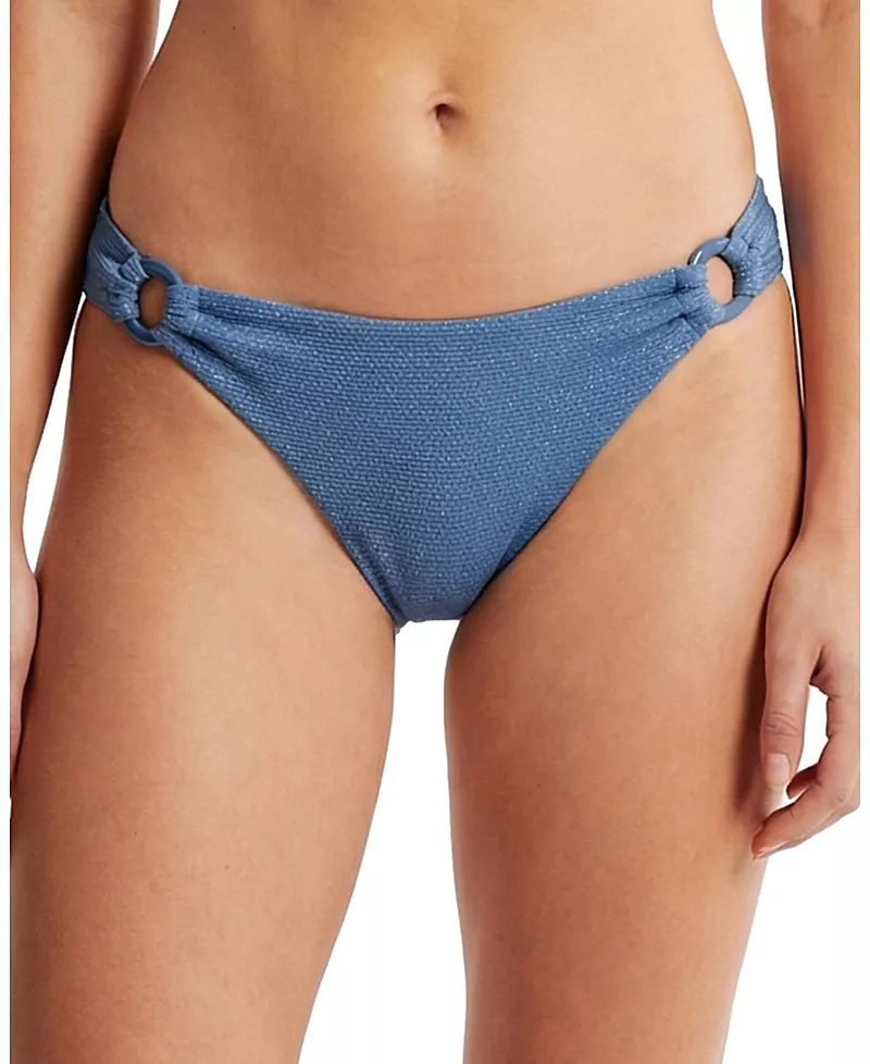 Change of Scenery Camilla Ring Trim Shimmer Lowrise Hipster Bikini Bottom