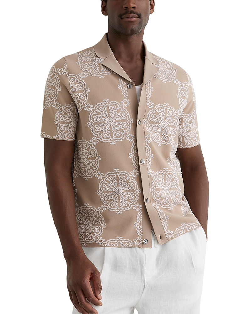 Reiss Gabriel Regular Fit Jacquard Patterned Shirt