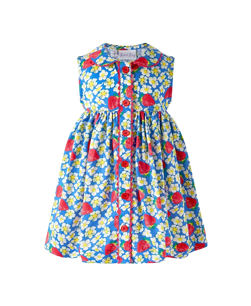 Rachel Riley Girls' Strawberry Button-Front Dress and Bloomers - Baby