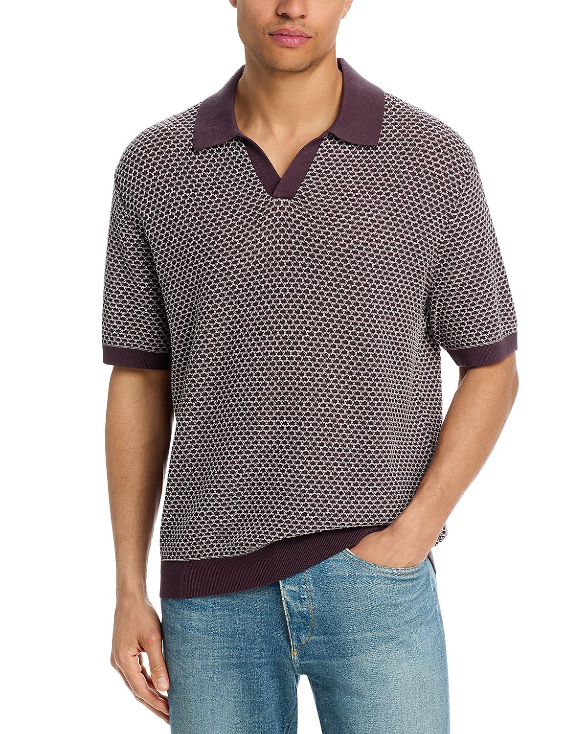 Madewell July Summer Stitch Johnny Collar Polo