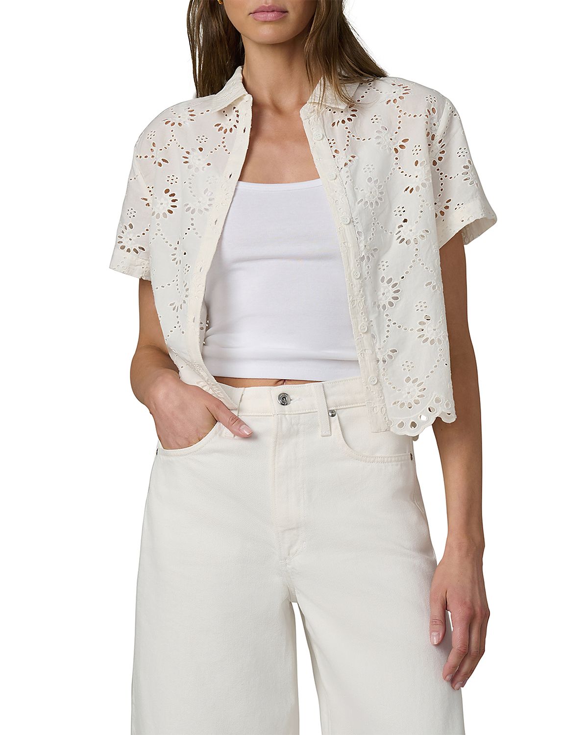 Joe's Jeans The Eyelet Short Sleeve Shirt