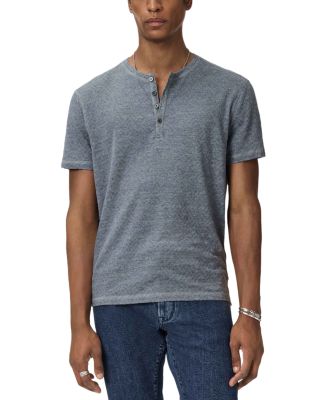 Elm Short Sleeve Textured Coverstitch Henley