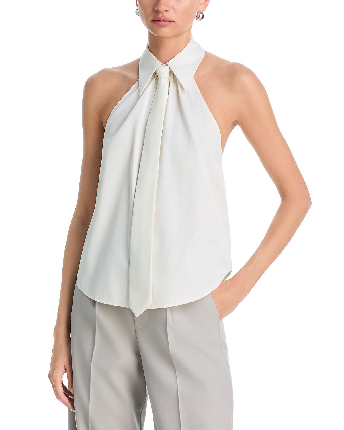 L'Agence Wren Necktie Halter Top
