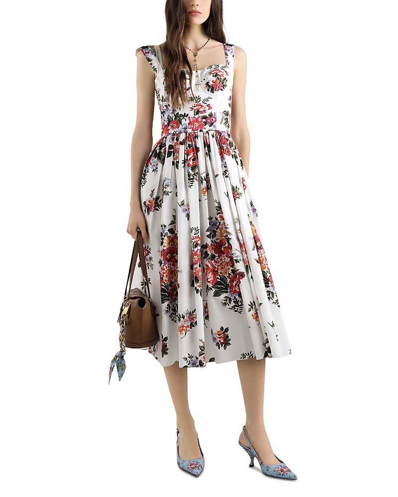 Dolce & Gabbana Flower Bouquet Print Dress