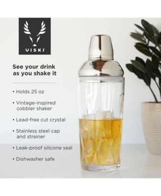  Admiral Crystal Cocktail Shaker in Stainless Steel