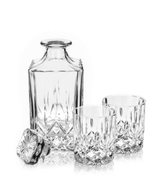 Admiral Crystal 3-Piece Decanter & Tumbler Set