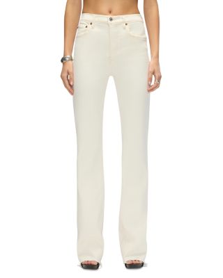 70s Bootcut High Rise Straight Jeans in Crema