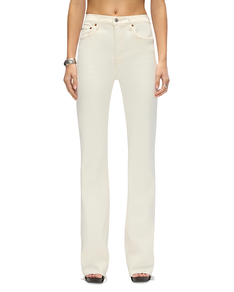 Re/Done 70s Bootcut High Rise Straight Jeans in Crema