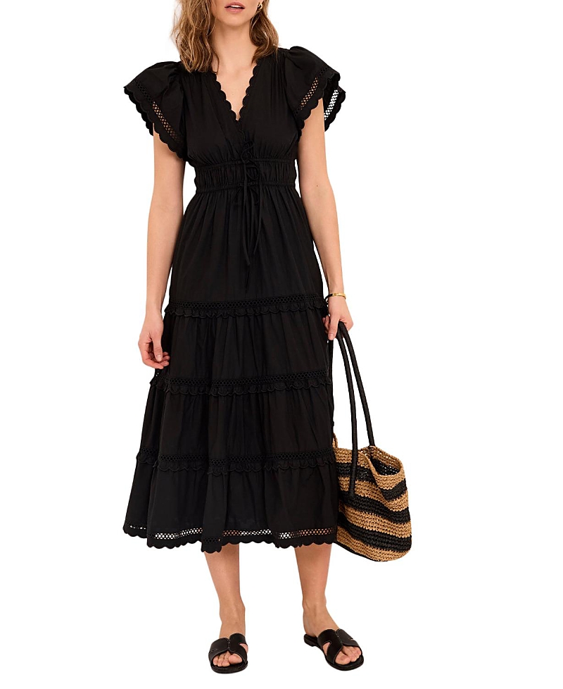 Mint Velvet Women's Cotton Ruffle Maxi Dress