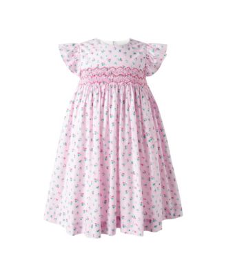 Girls' Flutter Floral Smocked Dress - Little Kid, Big Kid