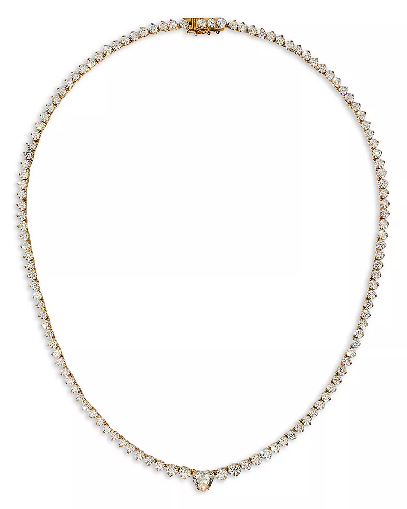 Nadri Astrid Cubic Zirconia Heart Tennis Necklace, 16
