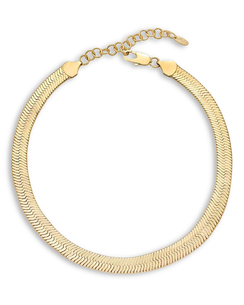 Ettika Snake Smooth Herringbone Chain Necklace, 18