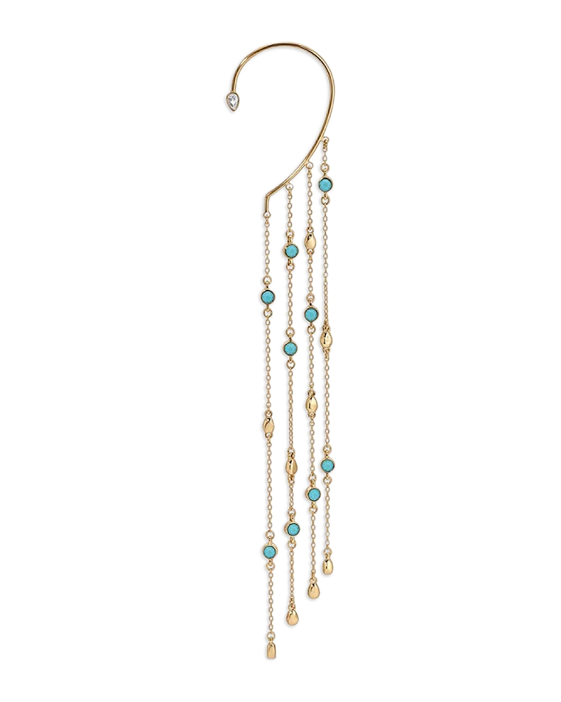 Ettika Stone Chain Drop Ear Cuff