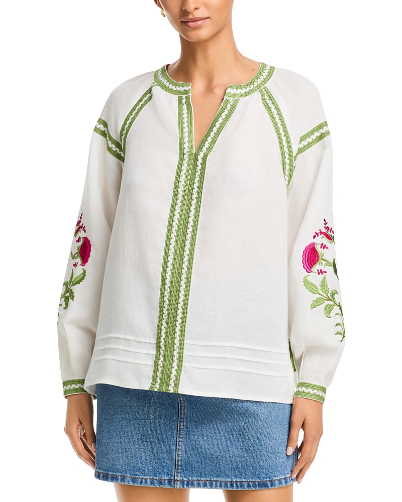Elie Tahari Sofia Embroidered Blouse