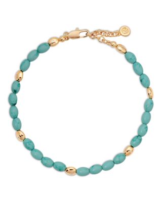 Polished Pebble Stone Beaded Ankle Bracelet