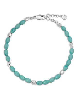 Ettika — Ettika Polished Pebble Stone Beaded Ankle Bracelet