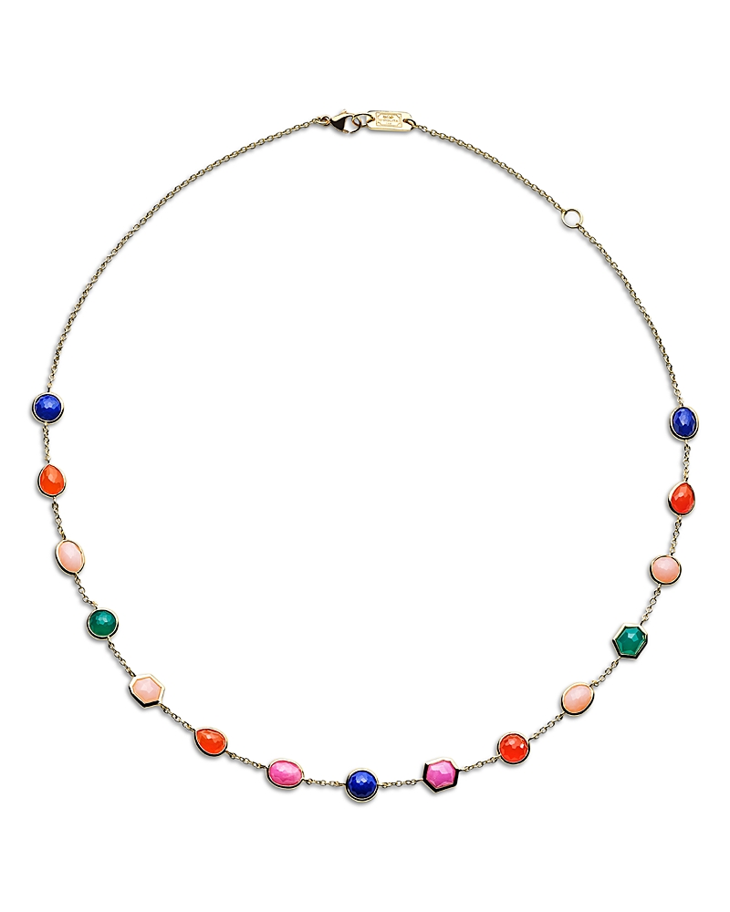 Ippolita 18K Yellow Gold Rock Candy Multi Gemstone Festa Station Necklace, 16