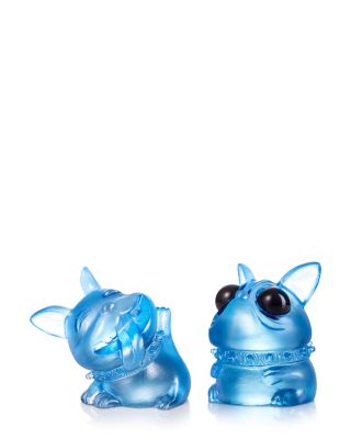 Limited Edition One and the Same Brave Bunny Crystal Glass Figures, Set of Two