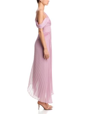 amur silk dress AMUR Reese Cascade Lace Gown