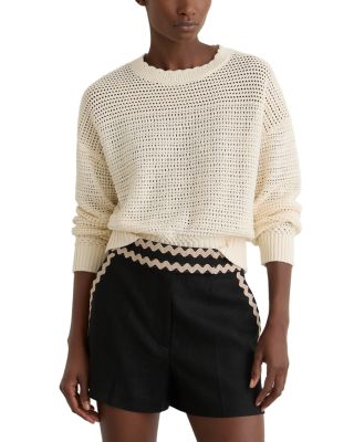 Linen Wave Trim Shorts