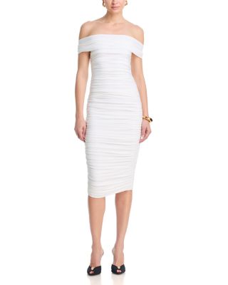 Sleeveless Cowl Neck Side Shirred Dress