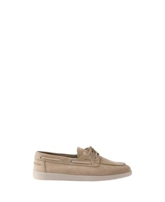 Men's Suede Boat Shoes With Laces