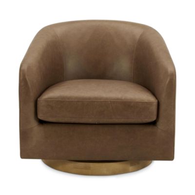 Oscy Leather Swivel Chair