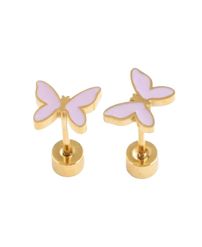 Pip Pop Girls' Enamel Butterfly Earring