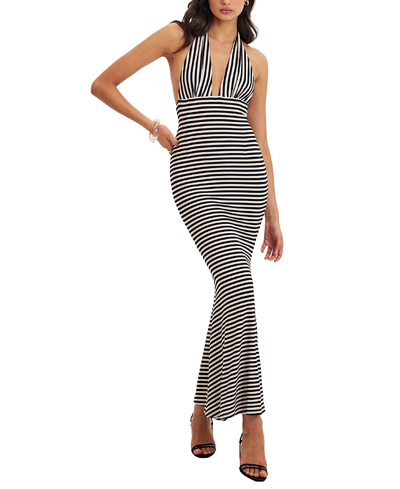 Miss Circle Hannah Lyocell Jersey Striped Mermaid Maxi Dress