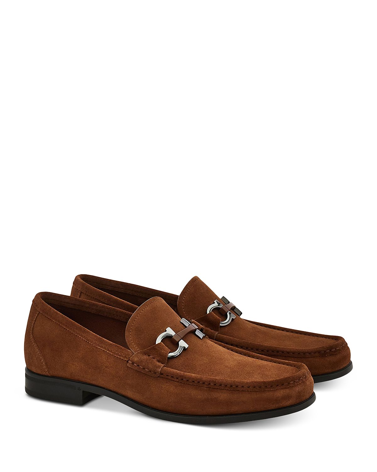 Ferragamo Men's Gancini Ornament Loafers