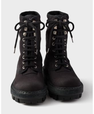  Women's Canvas Lace-Up Ankle Boots