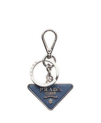 Saffiano Leather and Metal Keychain