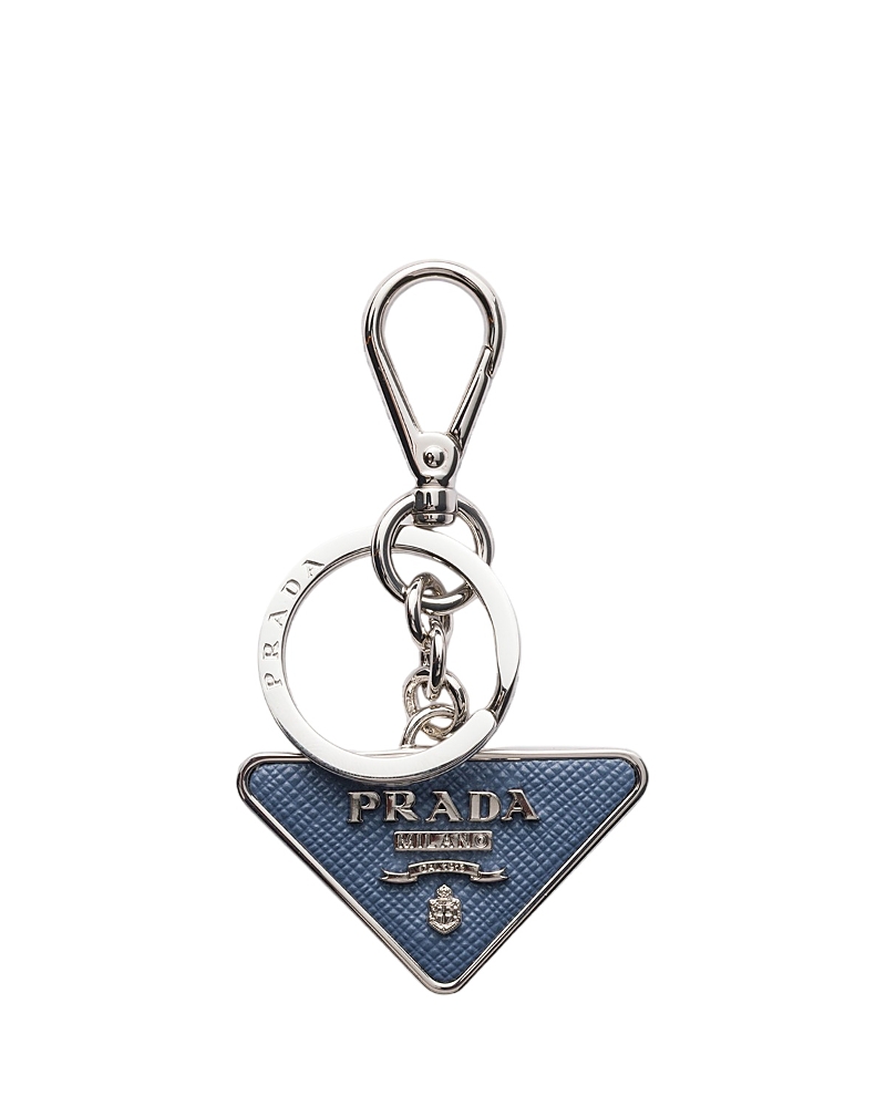 Prada Saffiano Leather and Metal Keychain · OS