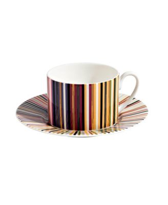 Stripes Jenkins 156 Tea Cup & Saucer, Set of 2