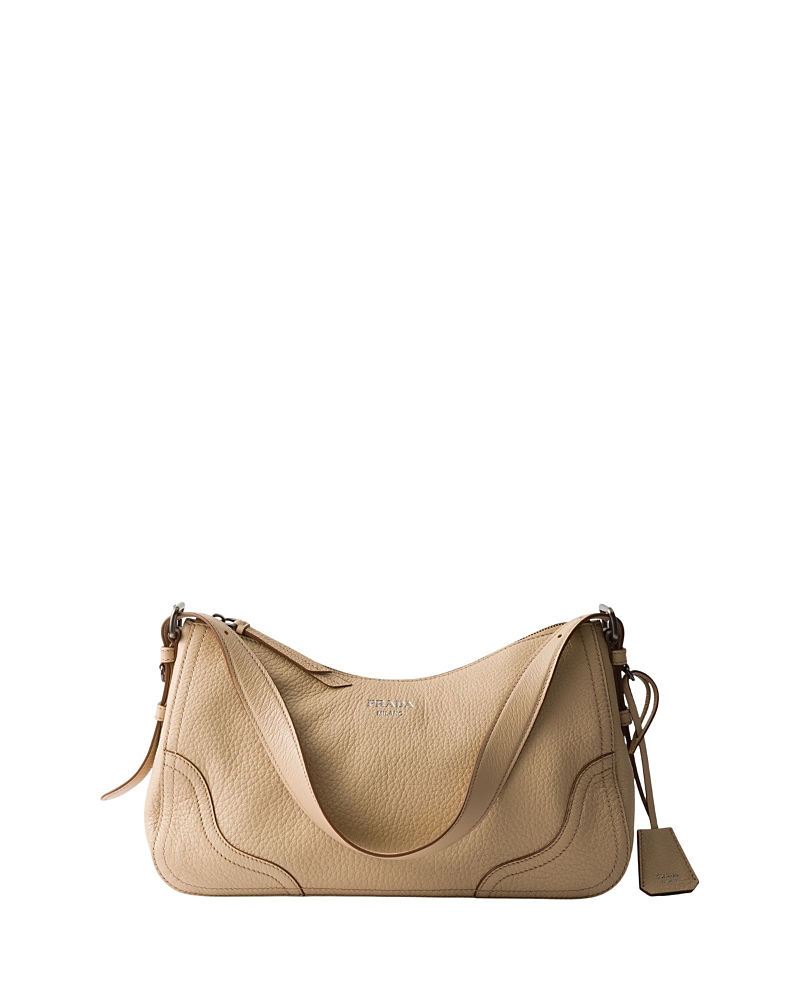 Prada Aimee Large Leather Shoulder Bag