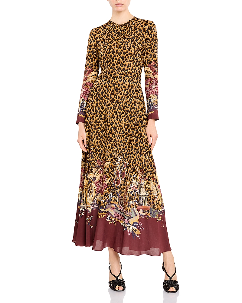 Etro Printed Long Sleeve Maxi Dress