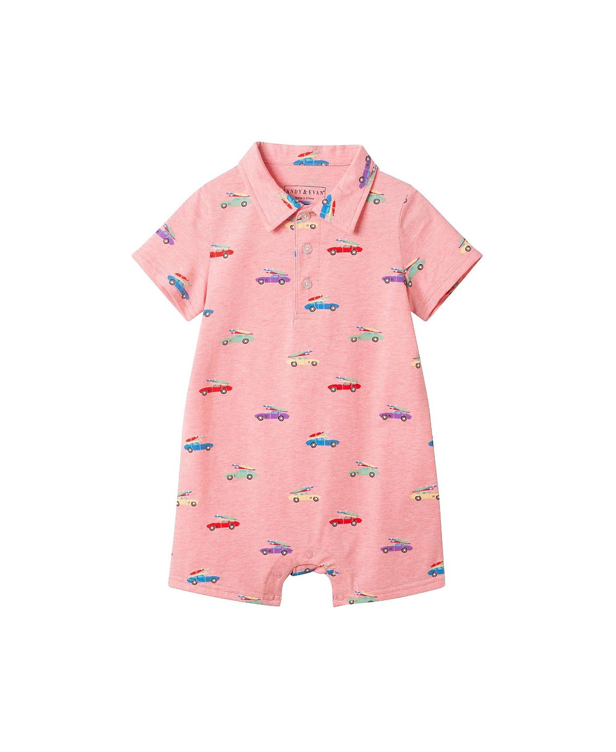 Andy & Evan Boys' Printed Baby Polo Romper - Baby